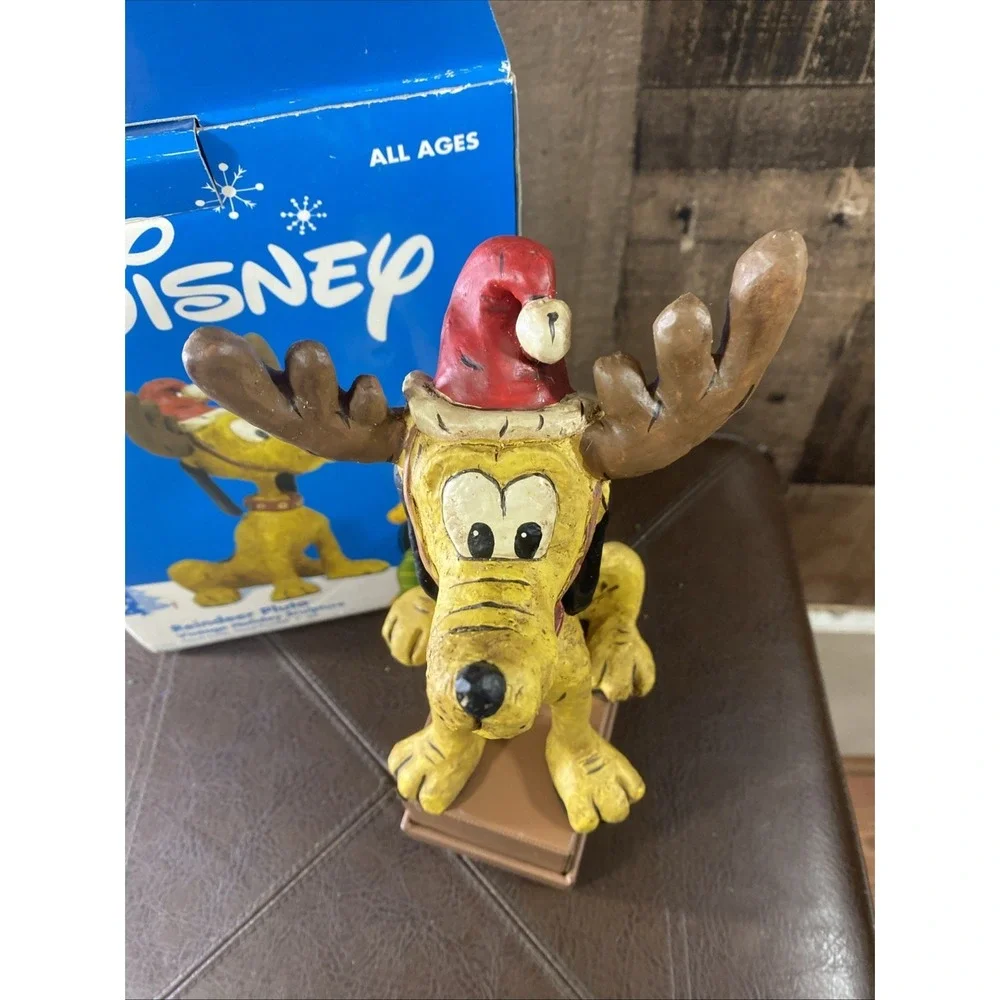 Disney Reindeer Pluto Vintage Holiday‎ Sculpture Hand-Made Hand-Painted 9
